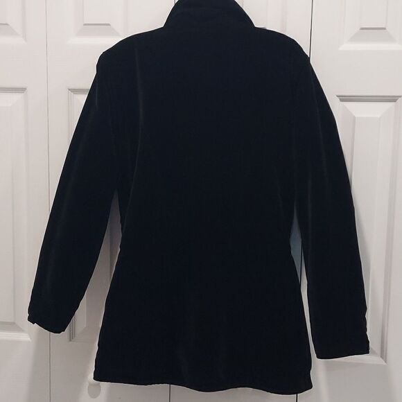 NILS Vintage 90s Retro Black Ski Jacket Reversible Velvet Size 12 - Picture 9 of 12